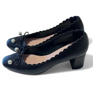 Kate Spade Danielle pumps, black nappa leather 2” block heel sz 6.5